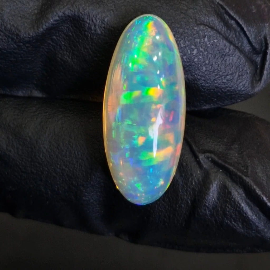 11.7Cts Natural Ethiopian Opal Cabochon | Oval | 26x11mm | Untreated