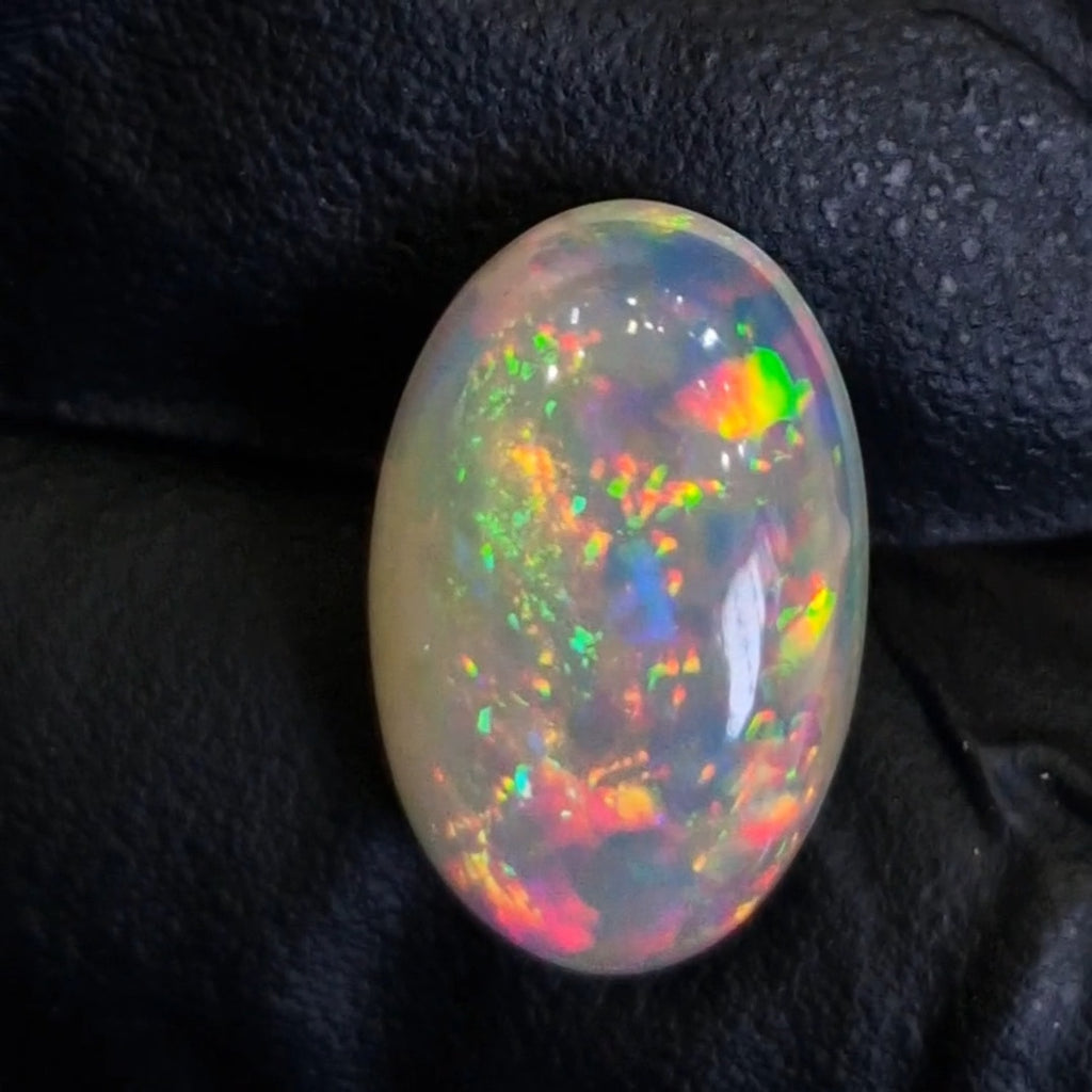 7.2Cts Natural Ethiopian Opal Cabochon | Oval | 18x11mm | Untreated