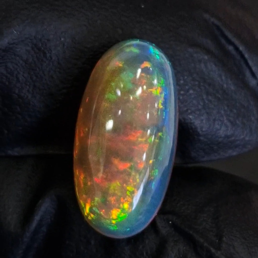 8.7Cts Natural Ethiopian Opal Cabochon | Oval | 20x10mm | Untreated