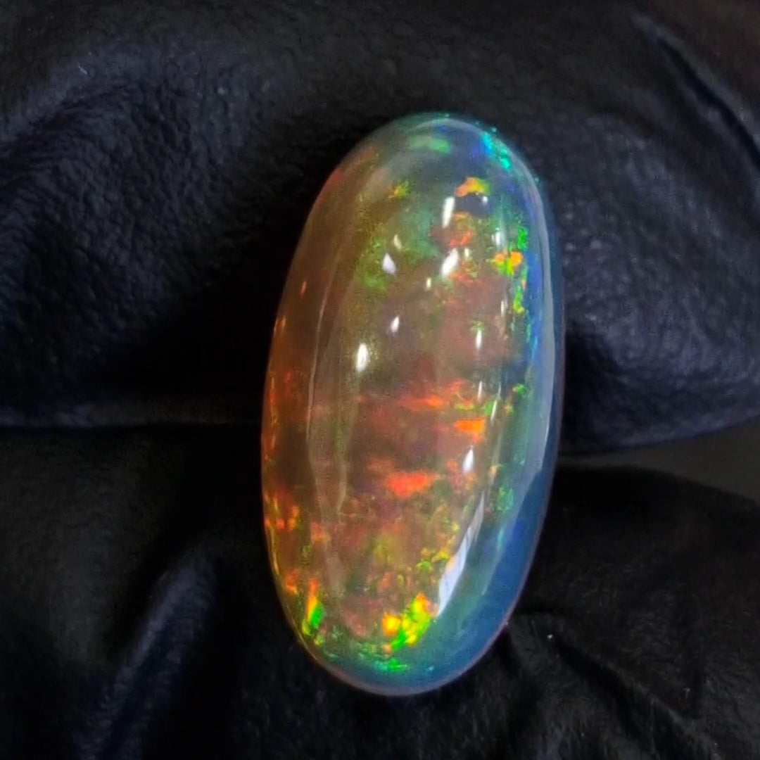 8.7Cts Natural Ethiopian Opal Cabochon | Oval | 20x10mm | Untreated