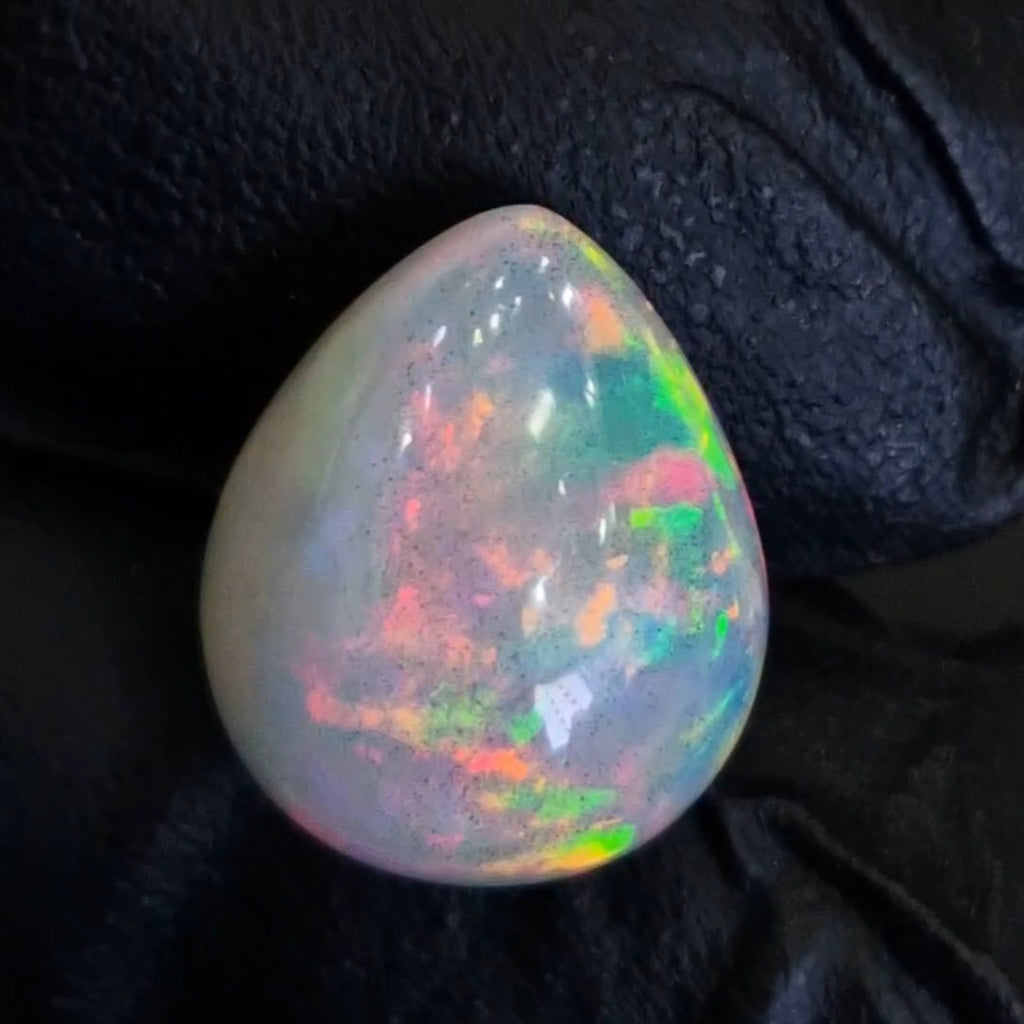 8.8Cts Natural Ethiopian Opal Cabochon | Pear | 17x14mm | Untreated