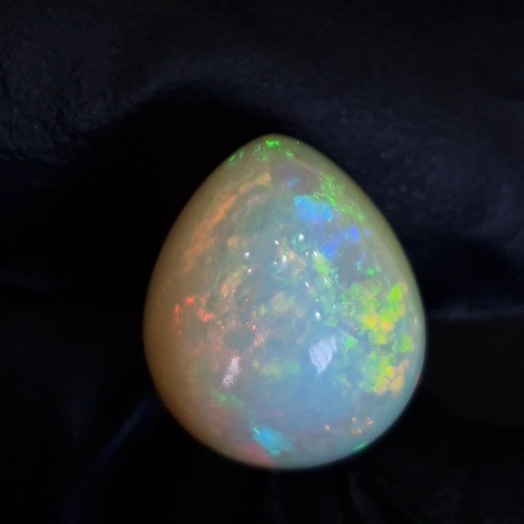 11.5Cts Natural Ethiopian Opal Cabochon | Pear | 16x14mm | Untreated