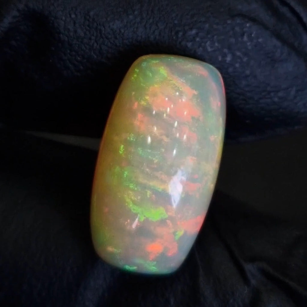 9.7Cts Natural Ethiopian Opal Cabochon | Rectangle | 19x10mm | Untreated