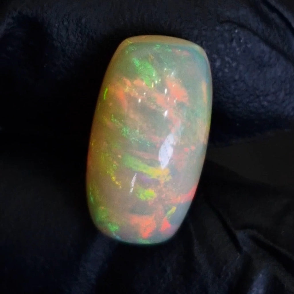 9.7Cts Natural Ethiopian Opal Cabochon | Rectangle | 19x10mm | Untreated