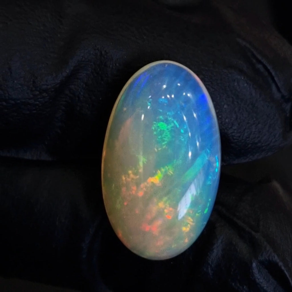 15.8Cts Natural Ethiopian Opal Cabochon | Oval | 24x14mm | Untreated