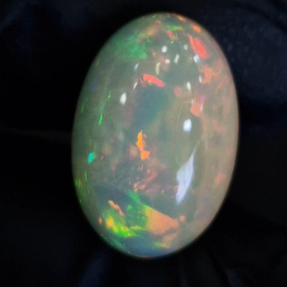 12.6Cts Natural Ethiopian Opal Cabochon | Oval | 22x15mm | Untreated