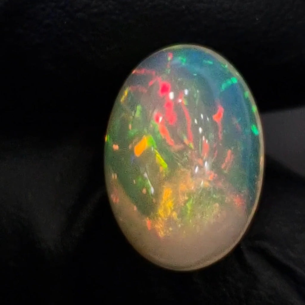 6.9Cts Natural Ethiopian Opal Cabochon | Oval | 16x12mm | Untreated