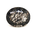 Natural Black Rutile Faceted  | Oval  | Size: 22x18mm