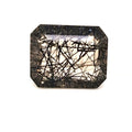 Natural Black Rutile Faceted  | Rectangle  | Size: 18x15mm