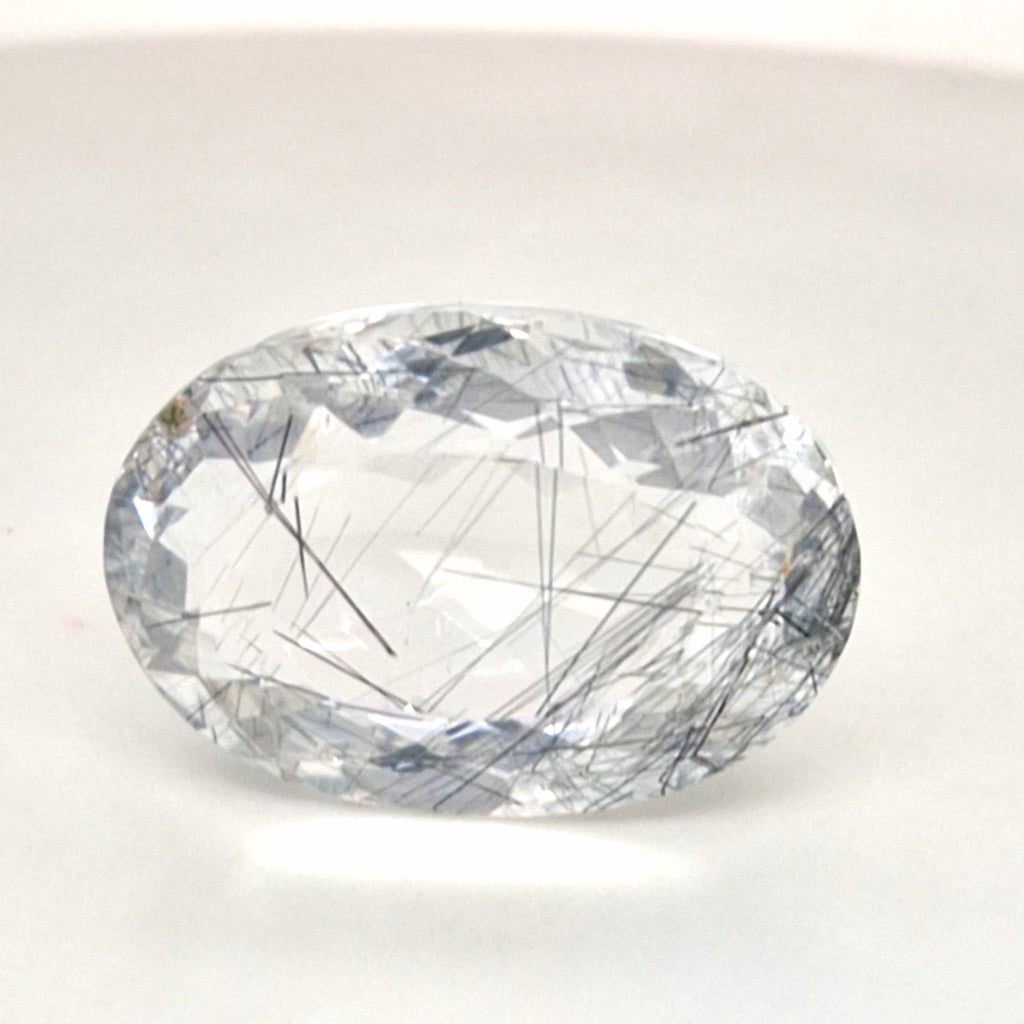 Natural Black Rutile Faceted  | Oval  | Size: 25x17mm