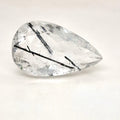 Natural Black Rutile Faceted  | Pear  | Size: 27x16mm