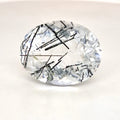Natural Black Rutile Faceted  | Oval  | Size: 24x19mm
