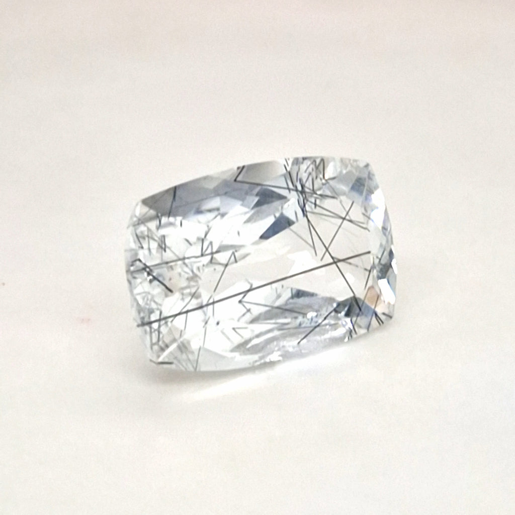 Natural Black Rutile Faceted  | Rectangle  | Size: 20x13mm