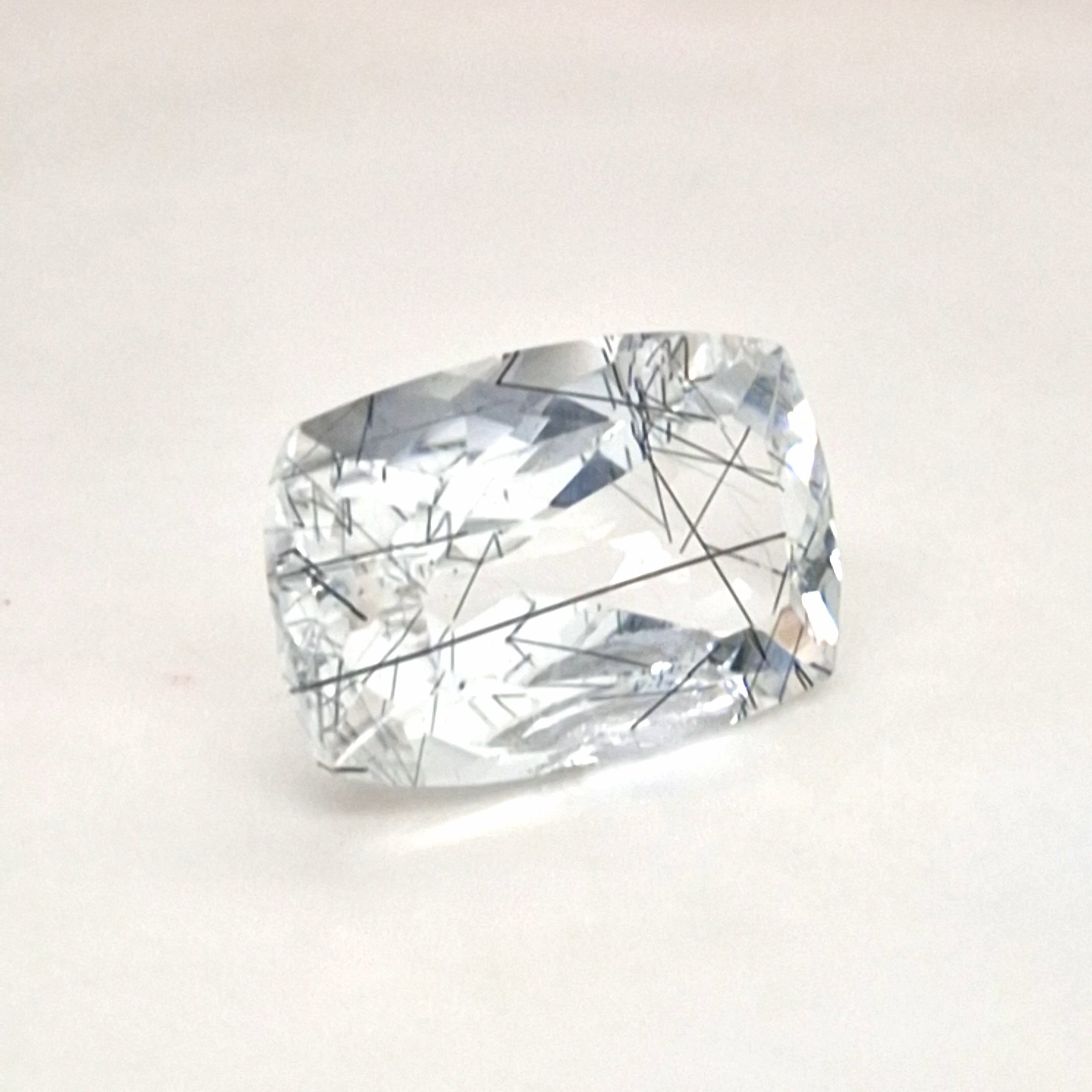Natural Black Rutile Faceted  | Rectangle  | Size: 20x13mm