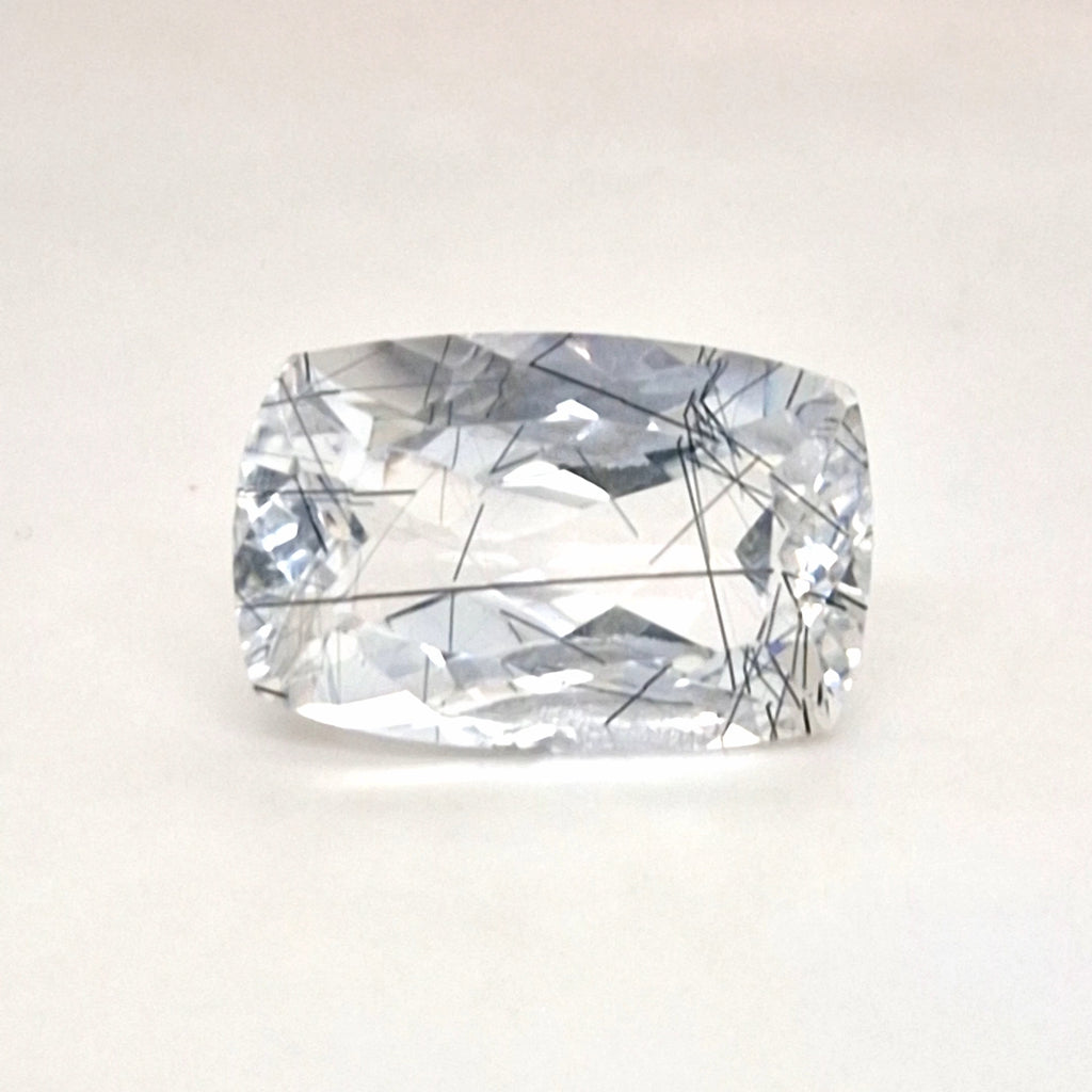 Natural Black Rutile Faceted  | Rectangle  | Size: 20x13mm