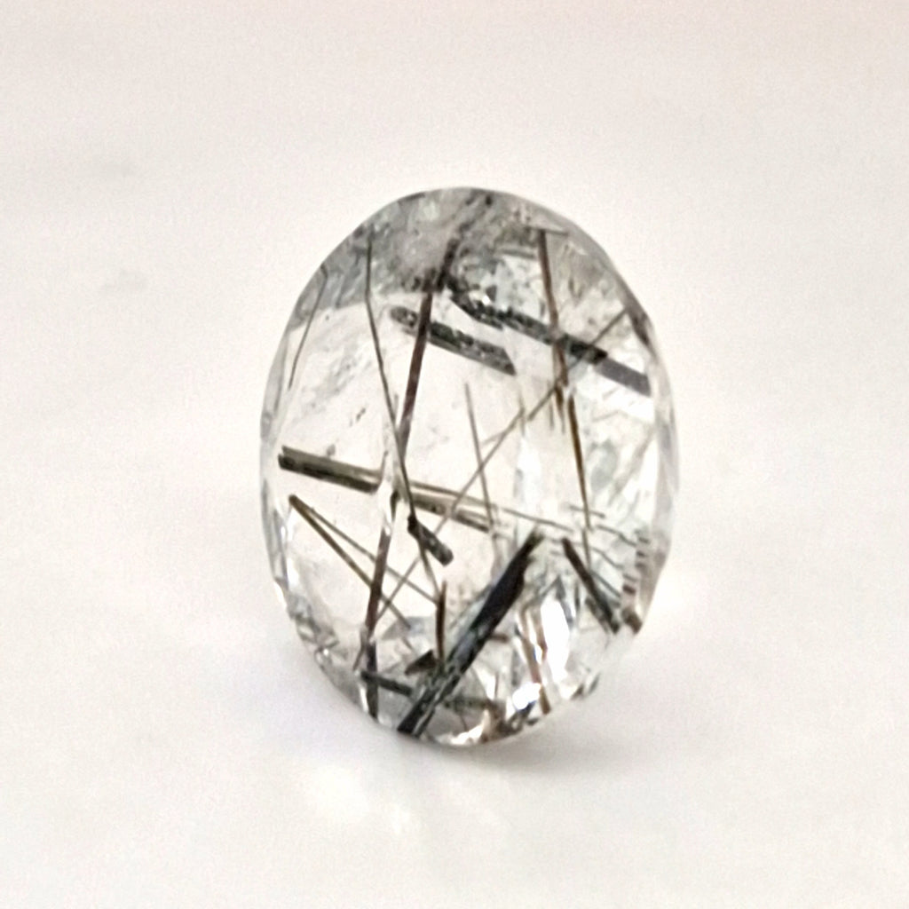 Natural Black Rutile Faceted  | Round  | Size: 17mm