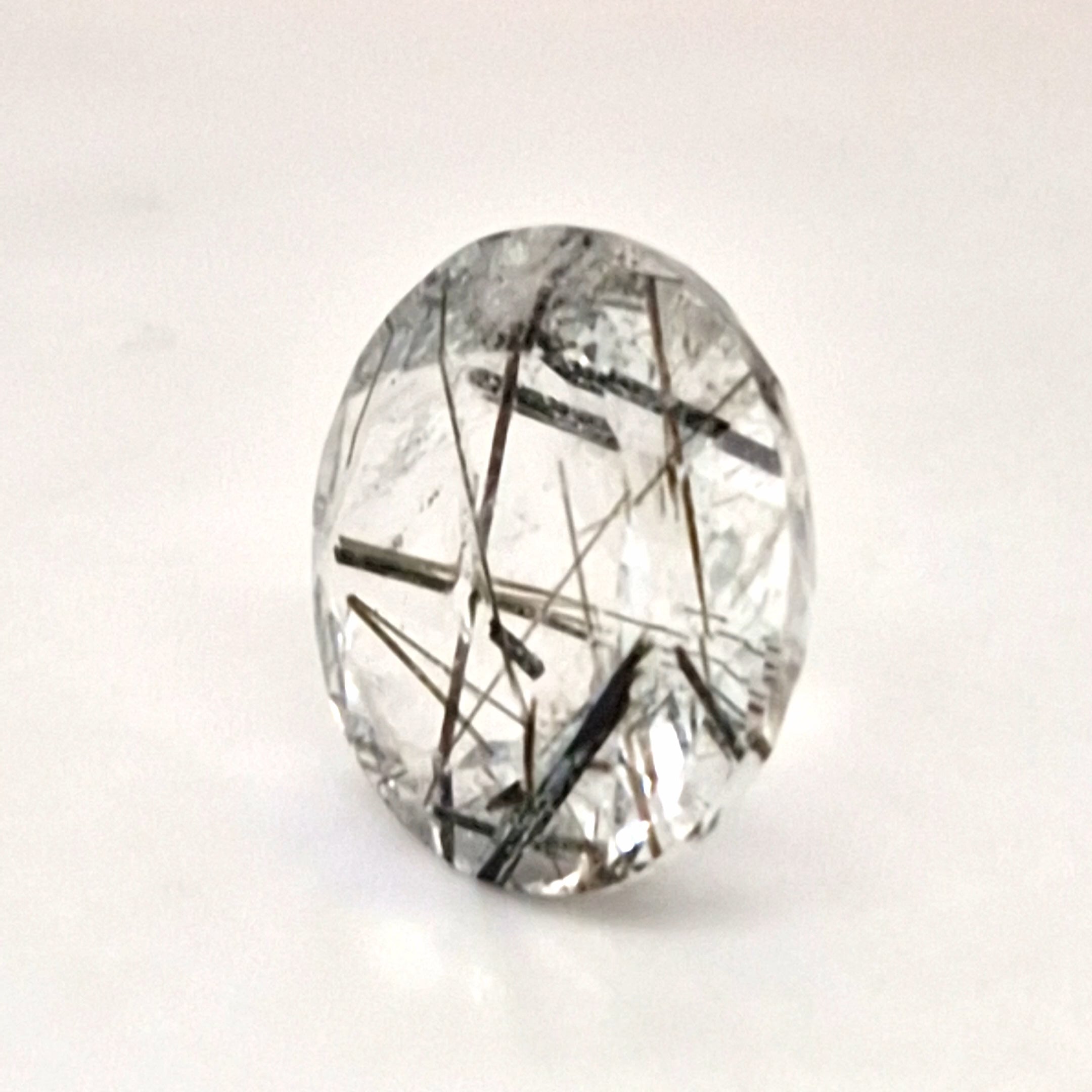 Natural Black Rutile Faceted  | Round  | Size: 17mm