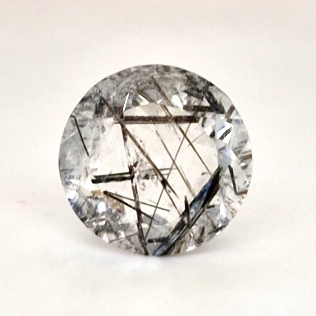 Natural Black Rutile Faceted  | Round  | Size: 17mm