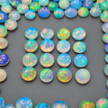 20 Pcs Natural Ethiopian Opal Cabochon Round | 4mm, 5mm, 6mm & 7mm