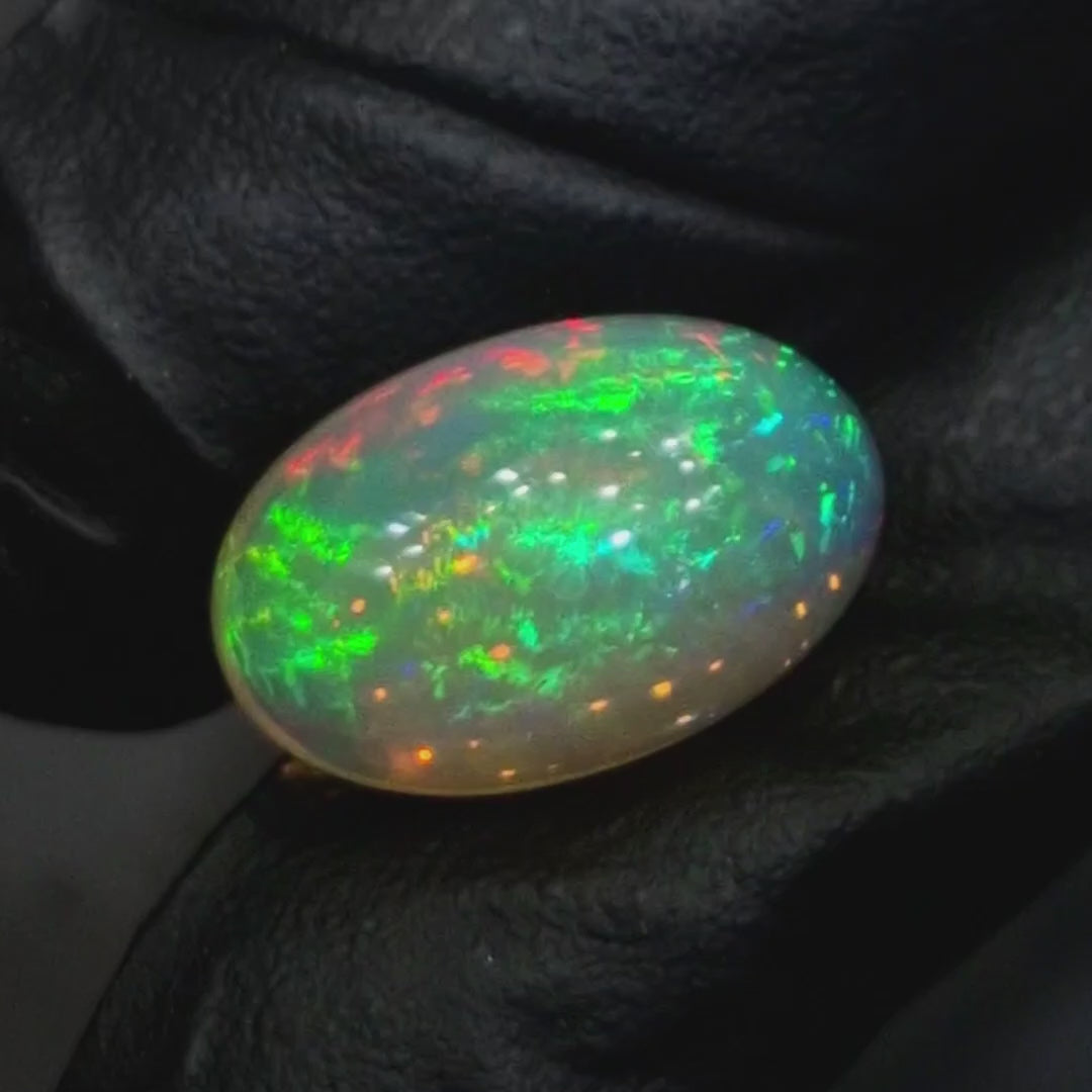 10.9Cts Natural Ethiopian Opal Cabochon | Oval | 19x12mm | Untreated