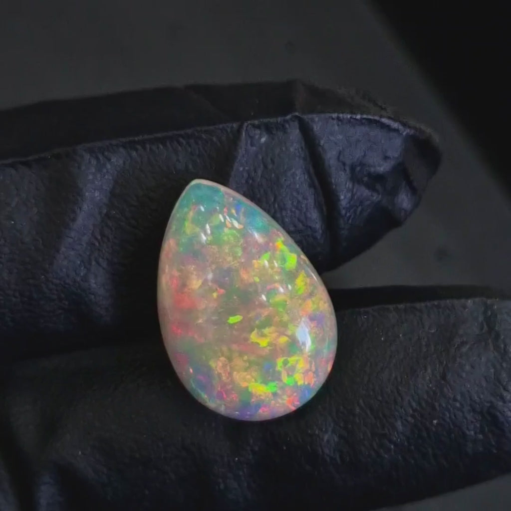 10Cts Natural Ethiopian Opal Cabochon | Pear | 21x14mm | Untreated
