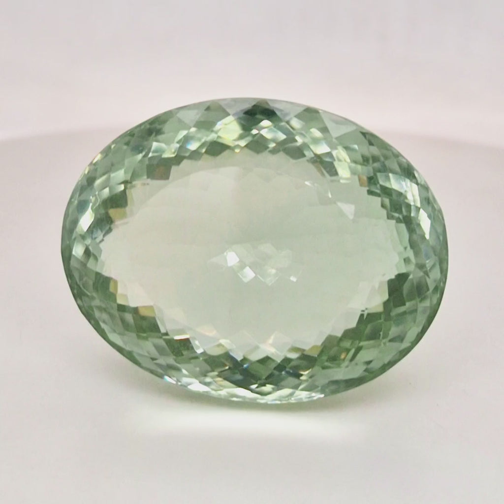Natural  Prasiolite  Faceted | Oval  | Size: 37x29mm