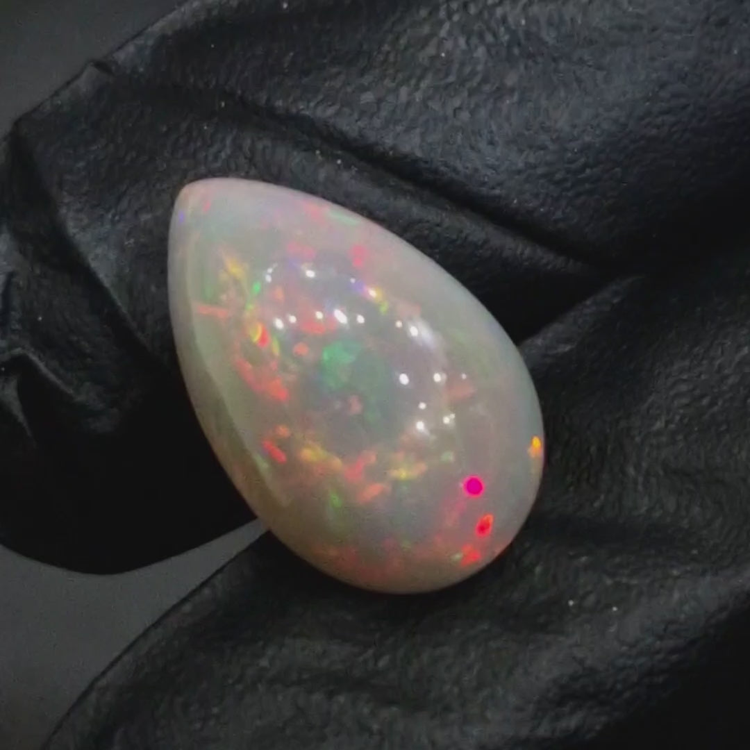11.8Cts Natural Ethiopian Opal Cabochon | Pear | 21x13mm | Untreated