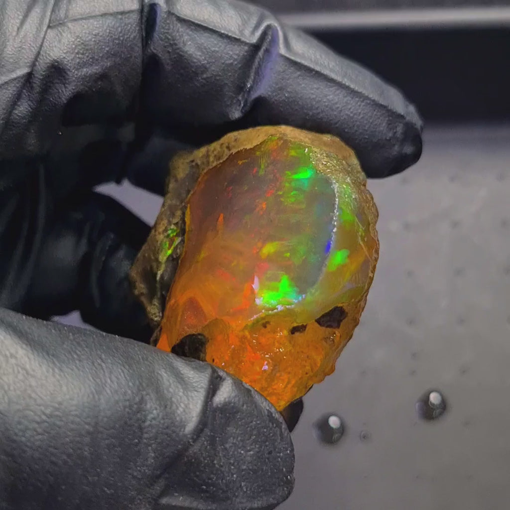 300 Carats | Ethiopian Water Opal Specimen grade | Brilliant play of colour| 50x40mm