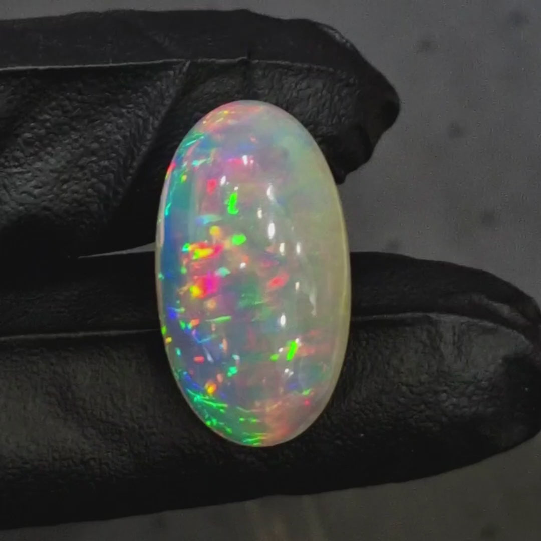 16.3Cts Natural Ethiopian Opal Cabochon | Oval | 25x14mm | Untreated