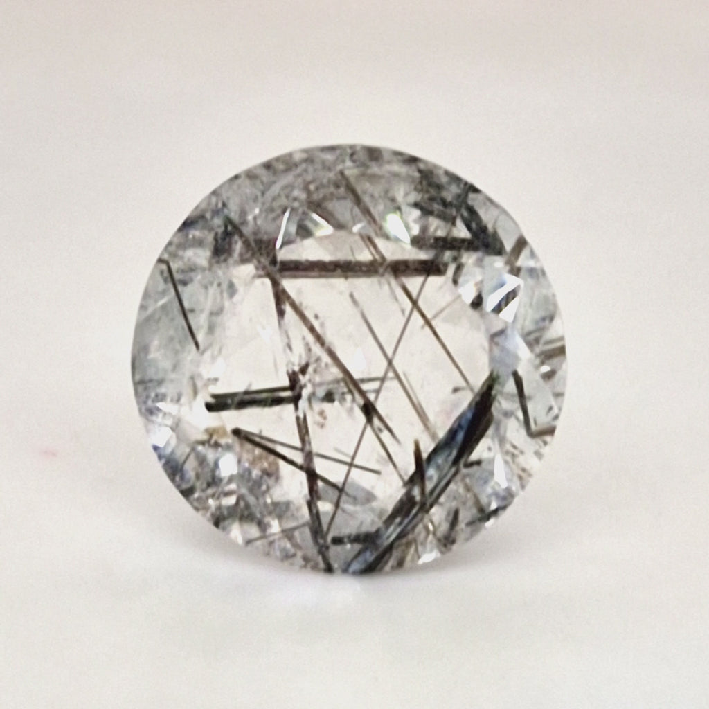 Natural Black Rutile Faceted  | Round  | Size: 17mm