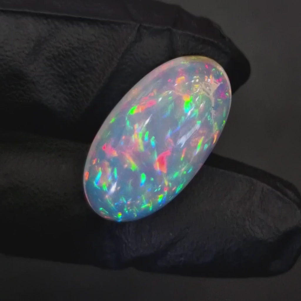 17.2Cts Natural Ethiopian Opal Cabochon | Oval | 27x14mm | Untreated