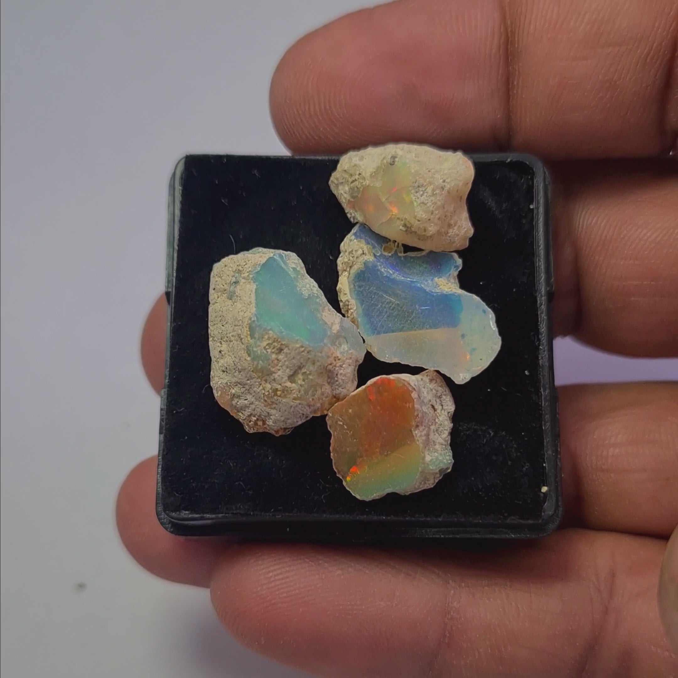 4 Pcs Natural Ethiopian  Opal Rough | Size: 14-20mm