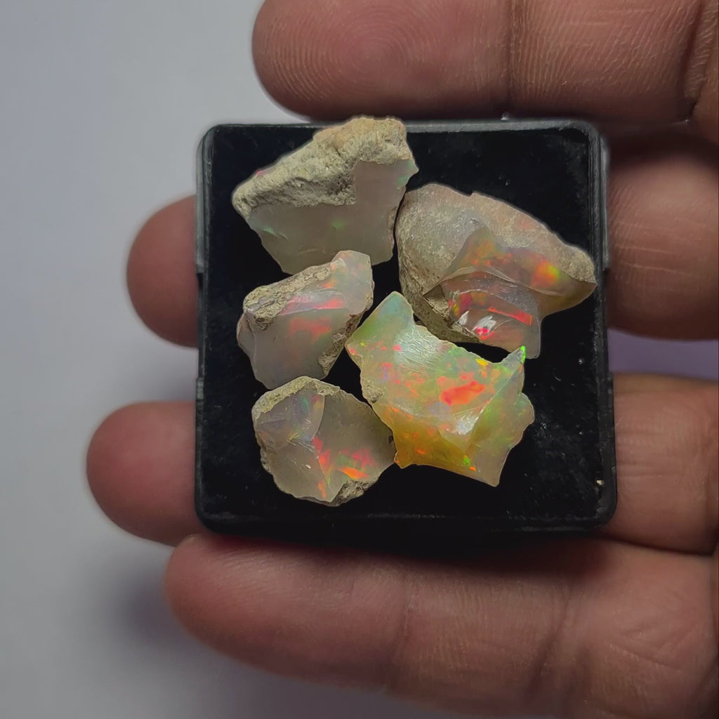 5 Pcs Natural Ethiopian  Opal Rough | Size: 15-20mm