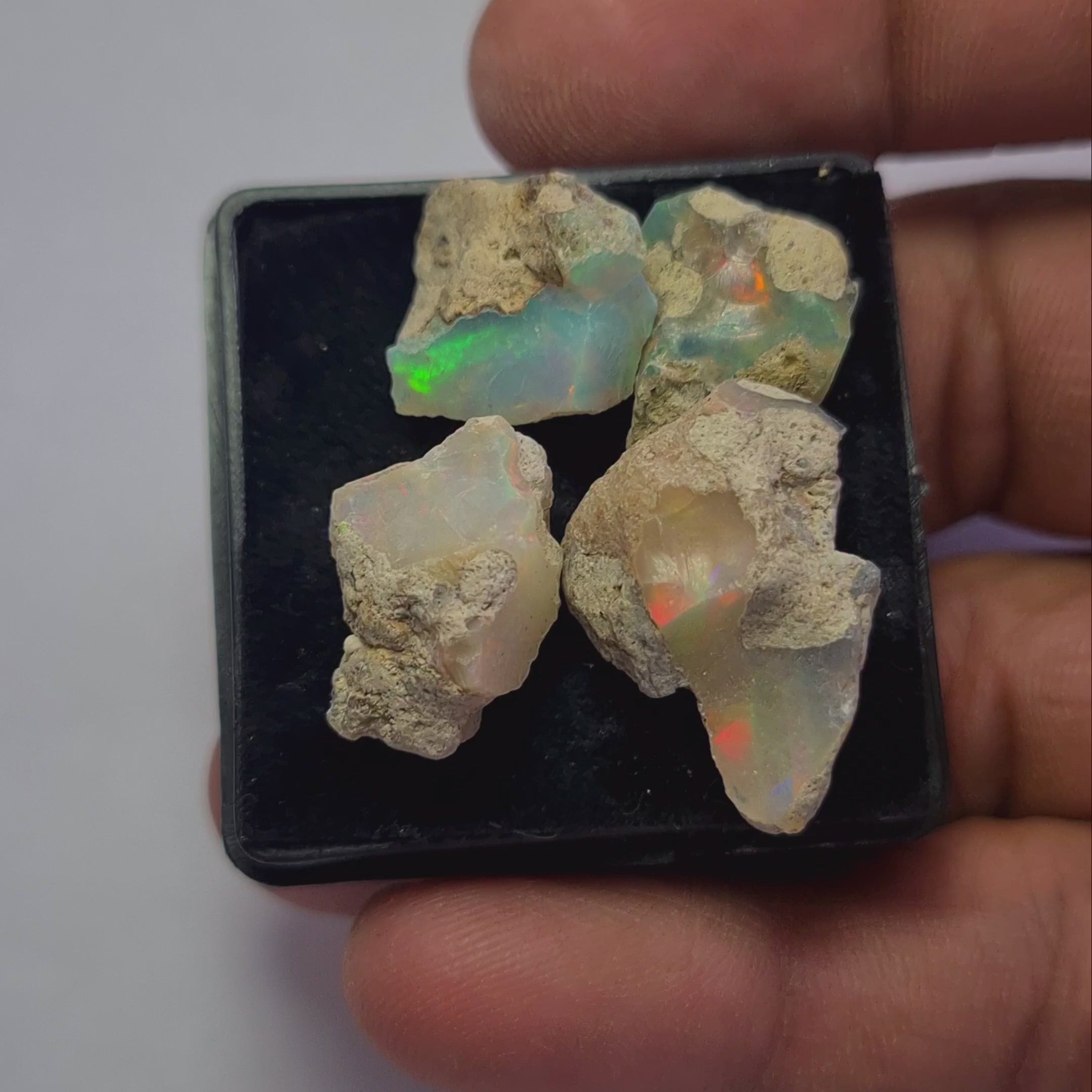 4 Pcs Natural Ethiopian  Opal Rough | Size: 15-24mm