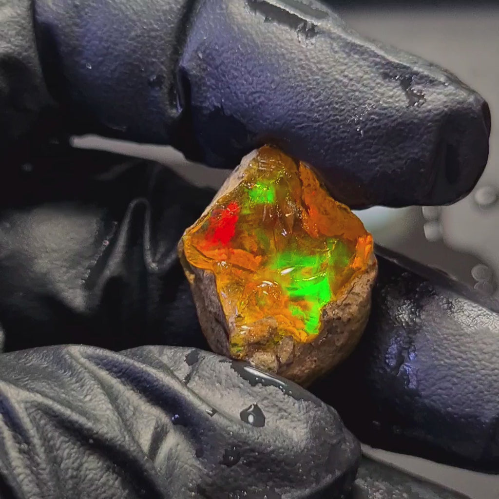 30 Carats | Ethiopian Water Opal Specimen grade | Brilliant play of colour| 28x20mm