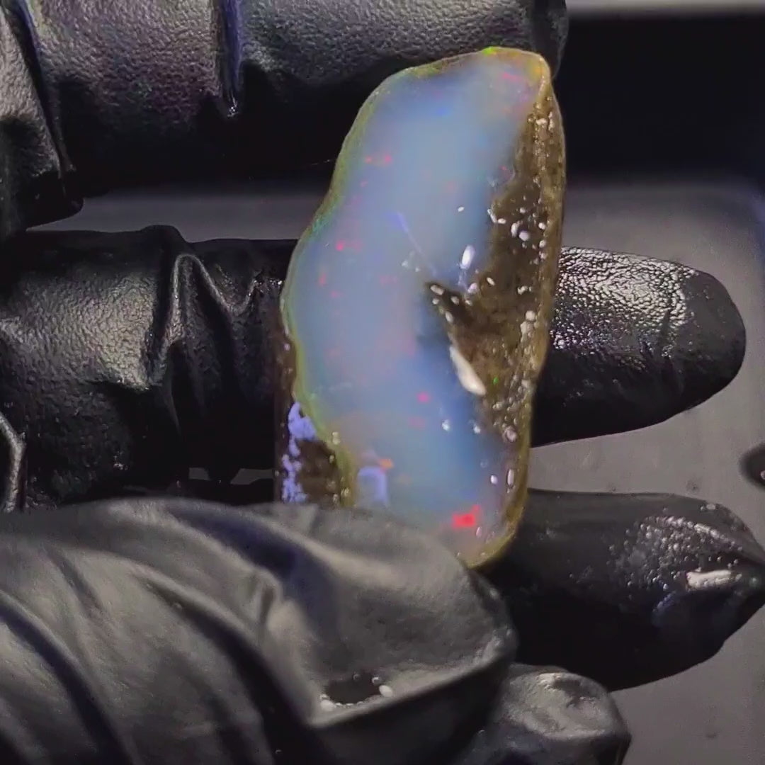 111Carats | Ethiopian Water Opal Specimen grade | Brilliant play of colour| 49x25mm