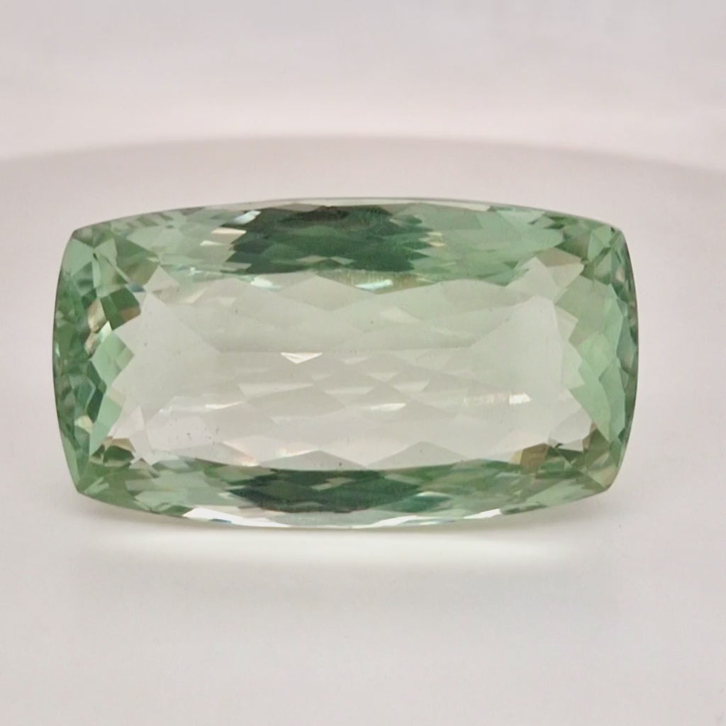 Natural  Prasiolite  Faceted | Rectangle  | Size: 39x22mm