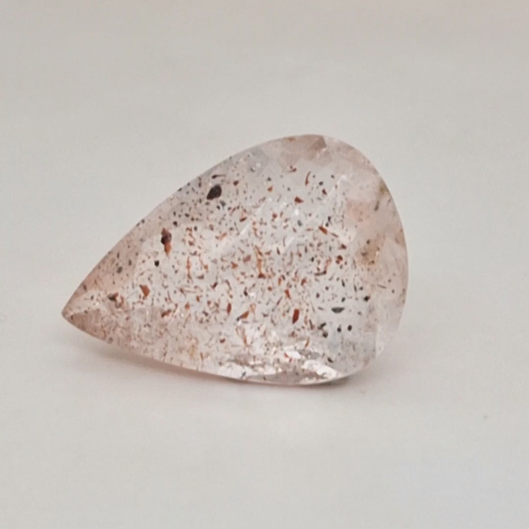 Natural Super Seven Quartz  | Pear  | Size: 21x15mm