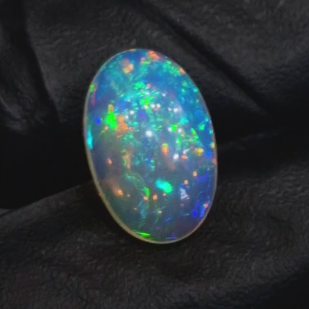 5.9Cts Natural Ethiopian Opal Cabochon | Oval | 17x11mm | Untreated
