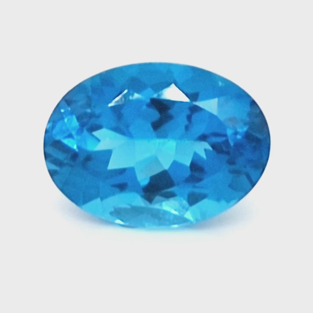 Natural Swiss Blue Topaz Faceted | Oval  | Size: 15x11mm