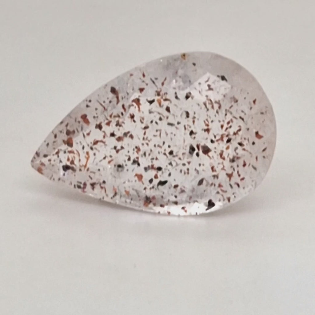 Natural Super Seven Quartz  | Pear  | Size: 22x14mm