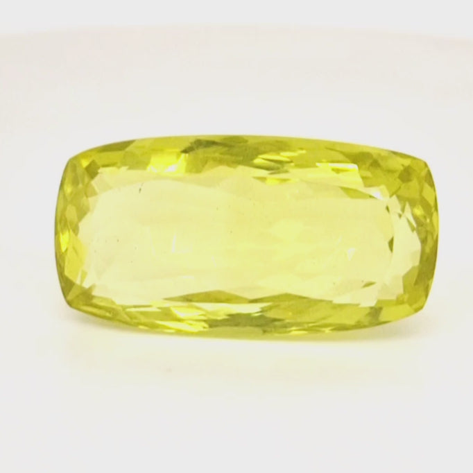 Natural Lemon Quartz Faceted  | Rectangle  | Size: 30x16mm
