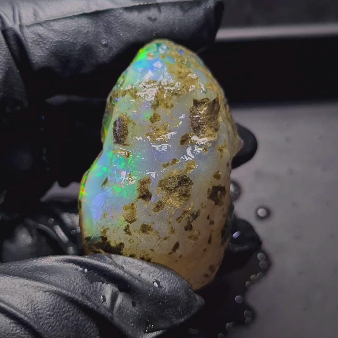 392 Carats | Ethiopian Jumbo Water Opal Specimen grade | Brilliant play of colour| 57x47mm