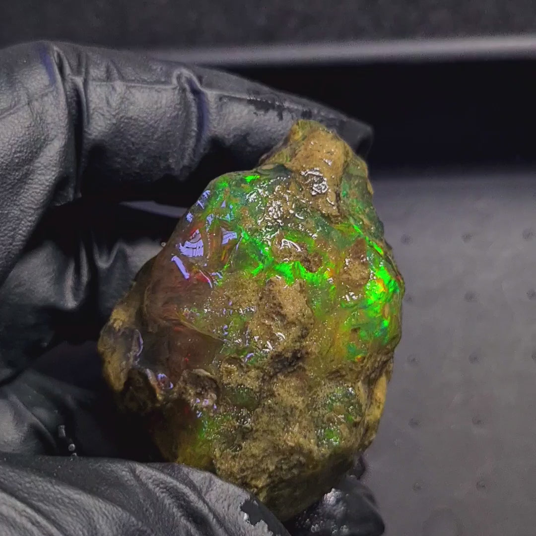 428 Carats | Ethiopian Jumbo Water Opal Specimen grade | Brilliant play of colour| 64x40mm