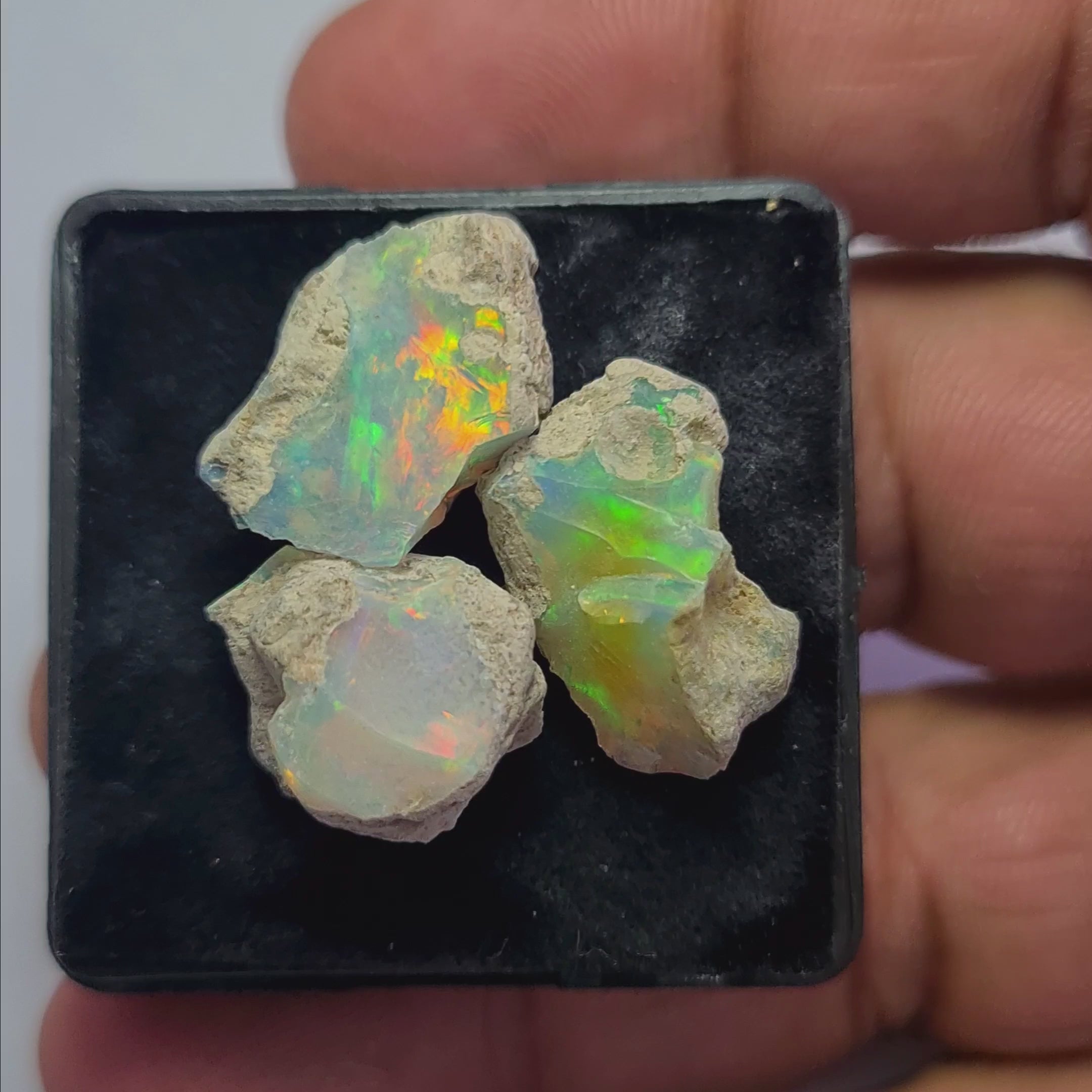 3 Pcs Natural Ethiopian  Opal Rough | Size: 15-19mm