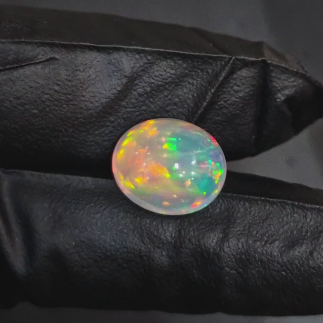 8.2Cts Natural Ethiopian Opal Cabochon | Oval | 15x13mm | Untreated