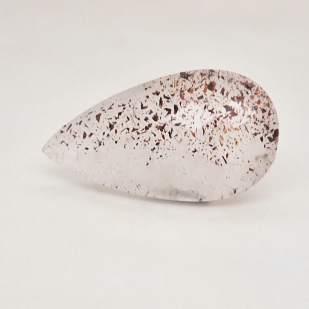 Natural Super Seven Quartz  | Pear  | Size: 28x15mm