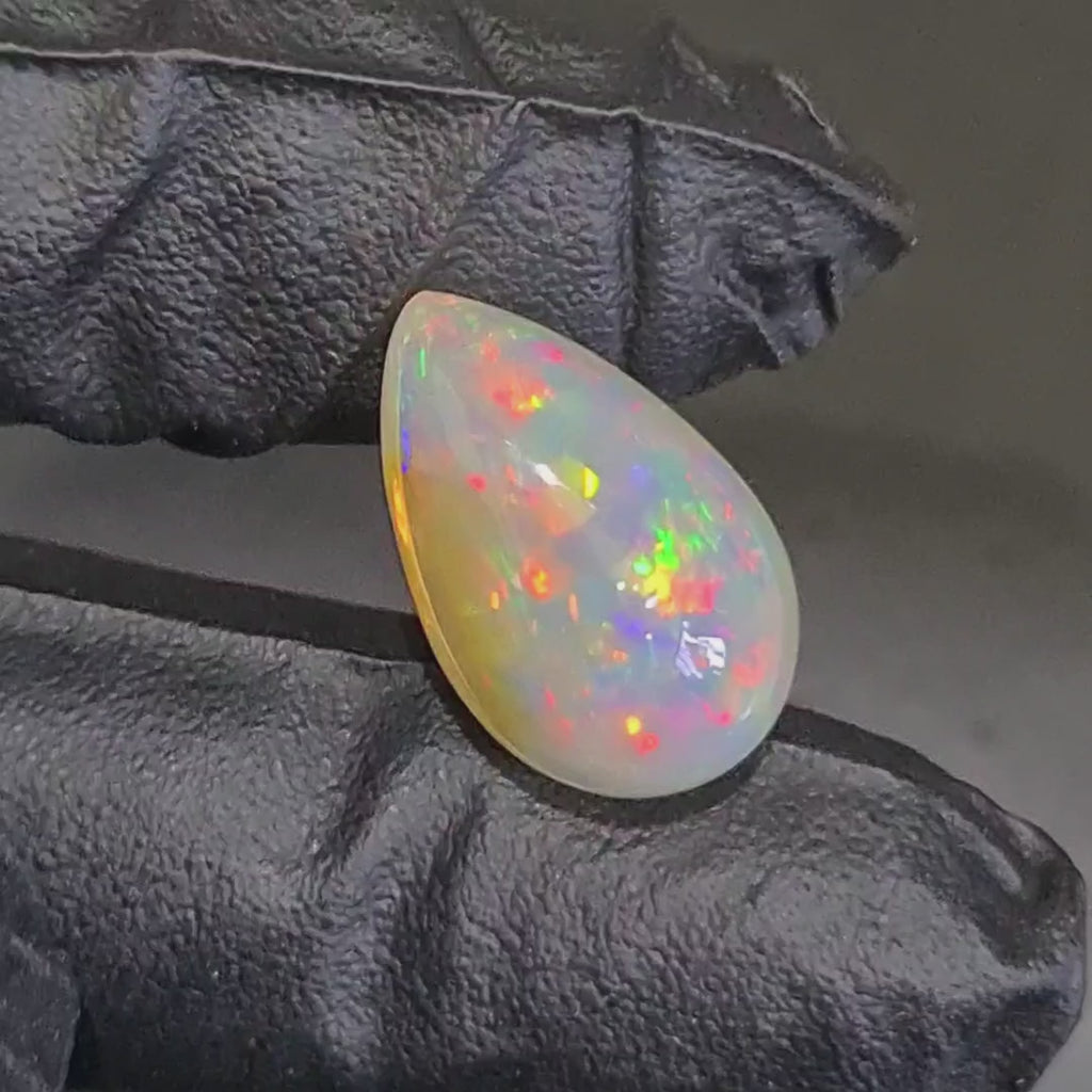16.6Cts Natural Ethiopian Opal Cabochon | Pear | 22x14mm | Untreated