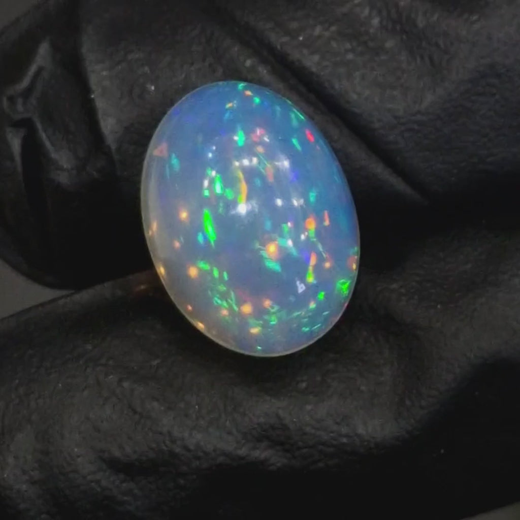 12.6Cts Natural Ethiopian Opal Cabochon | Oval | 18x14mm | Untreated