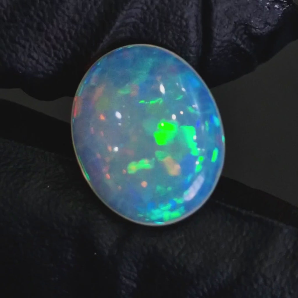 7.1Cts Natural Ethiopian Opal Cabochon | Oval | 18x15mm | Untreated